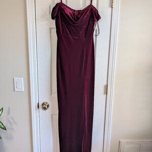 Sexy Off Shoulder Wine Dress